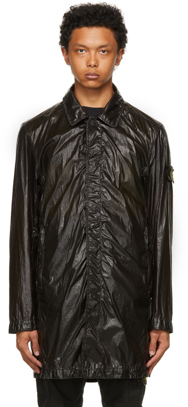 Photo: Stone Island Black Packable Lucido-TC Trench Coat