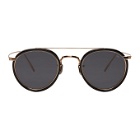 Eyevan 7285 Black and Gold Model 762 Sunglasses