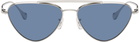 Jil Sander Silver Oliver Peoples 'Edition 1' Aviator Sunglasses