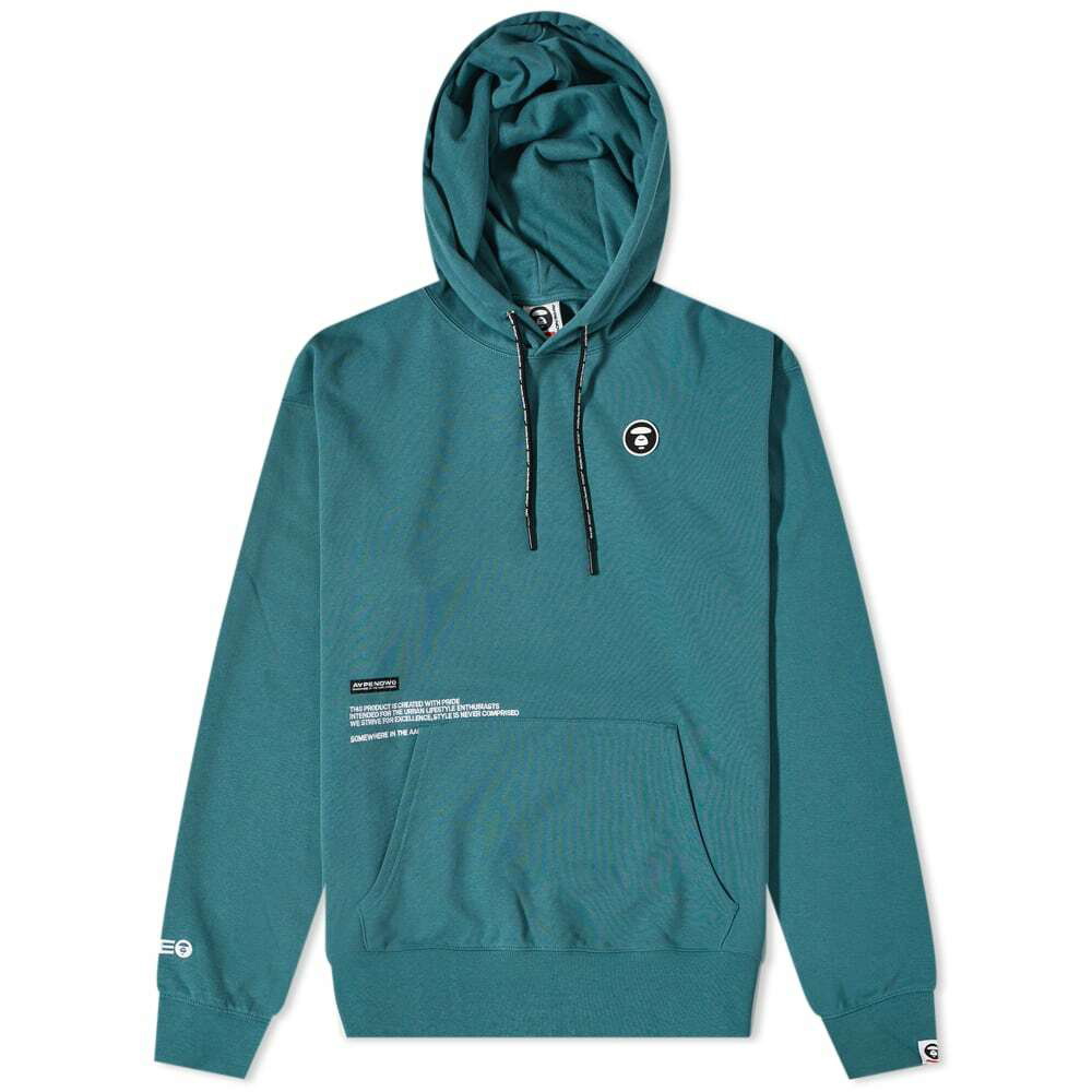 AAPE Men's Now Silicone Logo Popover Hoody in Grey AAPE by A