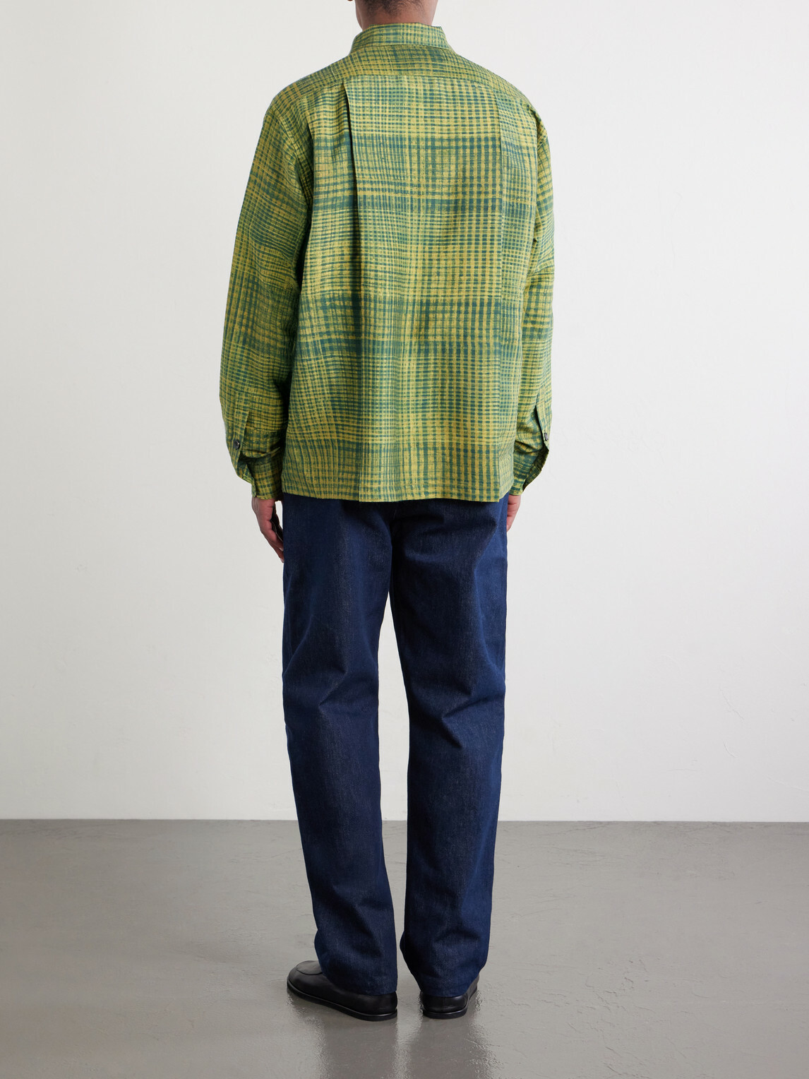 Kartik Research - Pataudi Checked Silk Shirt - Green