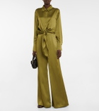 Galvan Escape Lido satin palazzo pants