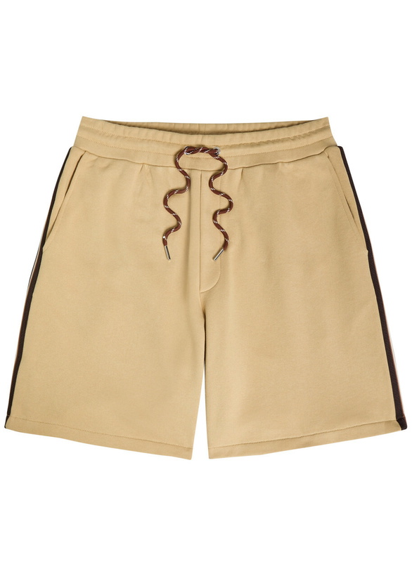 Photo: Moncler Striped Cotton Shorts Beige