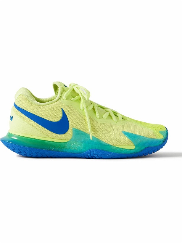 Photo: Nike Tennis - NikeCourt Zoom Vapor Cage 4 Rafa Rubber-Trimmed Mesh Sneakers - Yellow