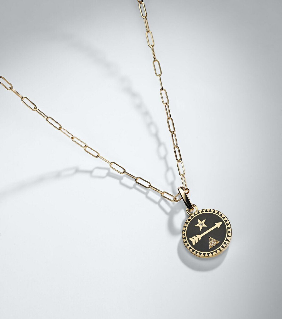 FoundRae Dream Superfine 18kt gold (750/1000) and ceramic pendant necklace with diamonds