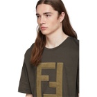 Fendi Brown Logo T-Shirt