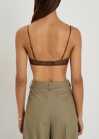 Calvin Klein Alden Unlined Stretch-mesh bra Brown