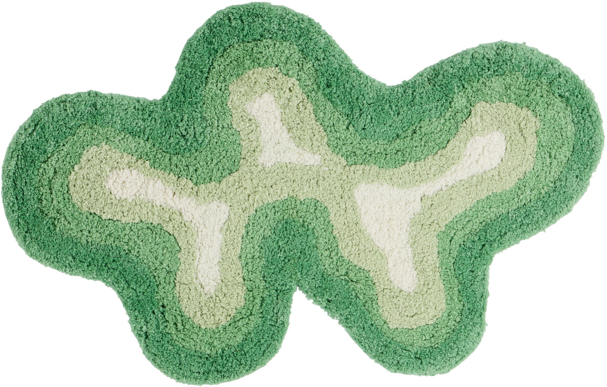 Mush Studios Green Rumpy Bath Mat