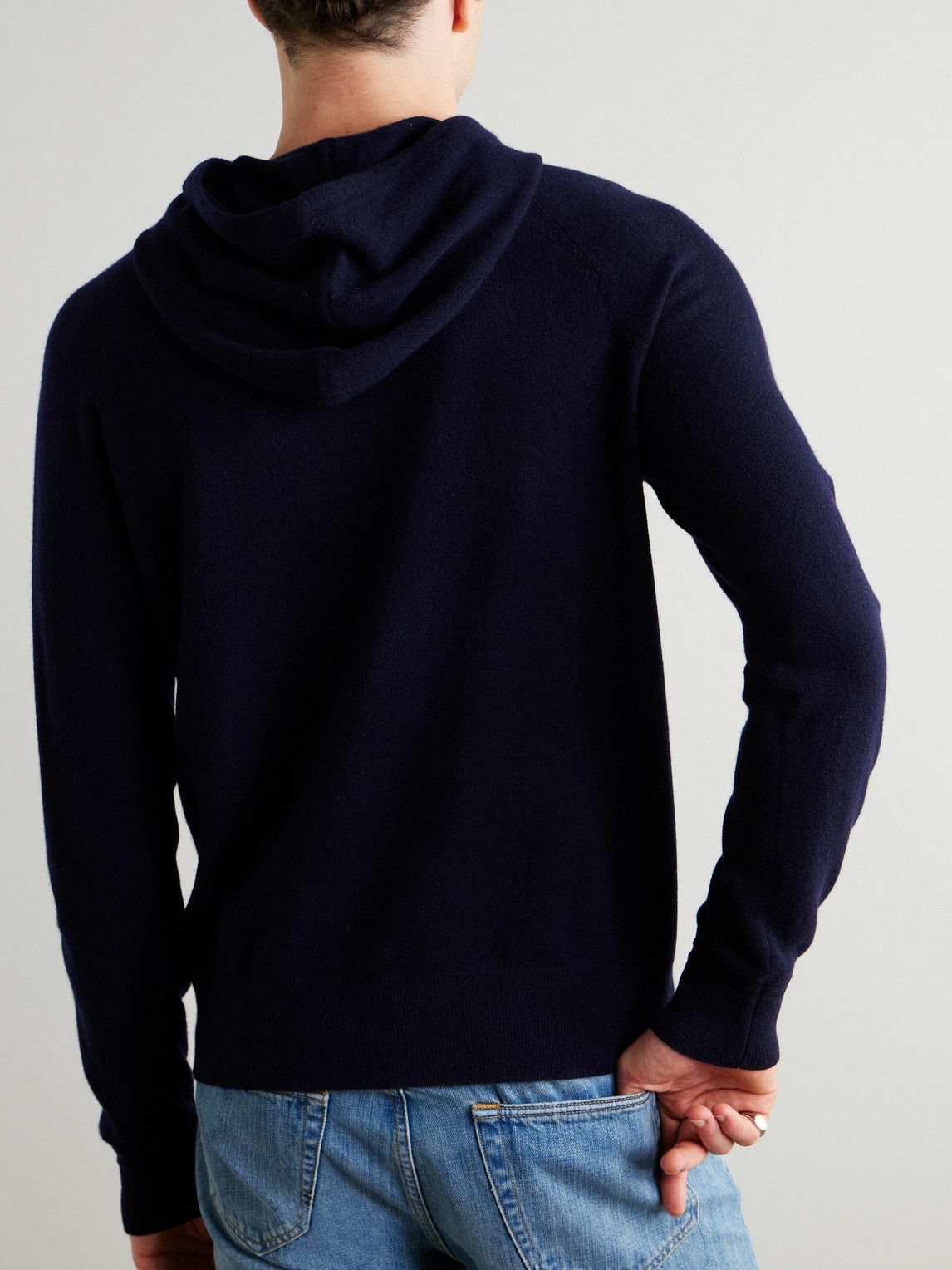 Mr P. - Mitchell Cashmere Hoodie - Blue