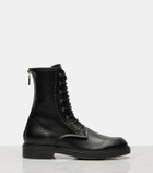 Max Mara Urbancombat leather combat boots