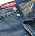 Junya Watanabe - Levi's 501 1947 Tweed-Trimmed Selvedge Denim Jeans - Blue