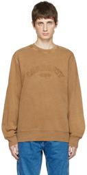 Carhartt Work In Progress Brown Garment-Dyed Sweatshirt