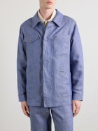God's True Cashmere - Linen Blouson Jacket - Blue