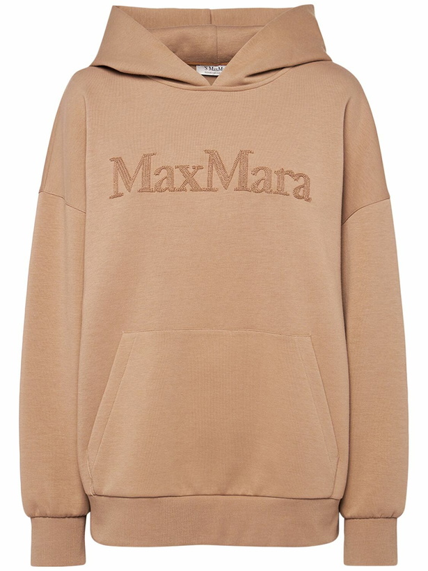 Photo: 'S MAX MARA Sapore Jersey Logo Hoodie