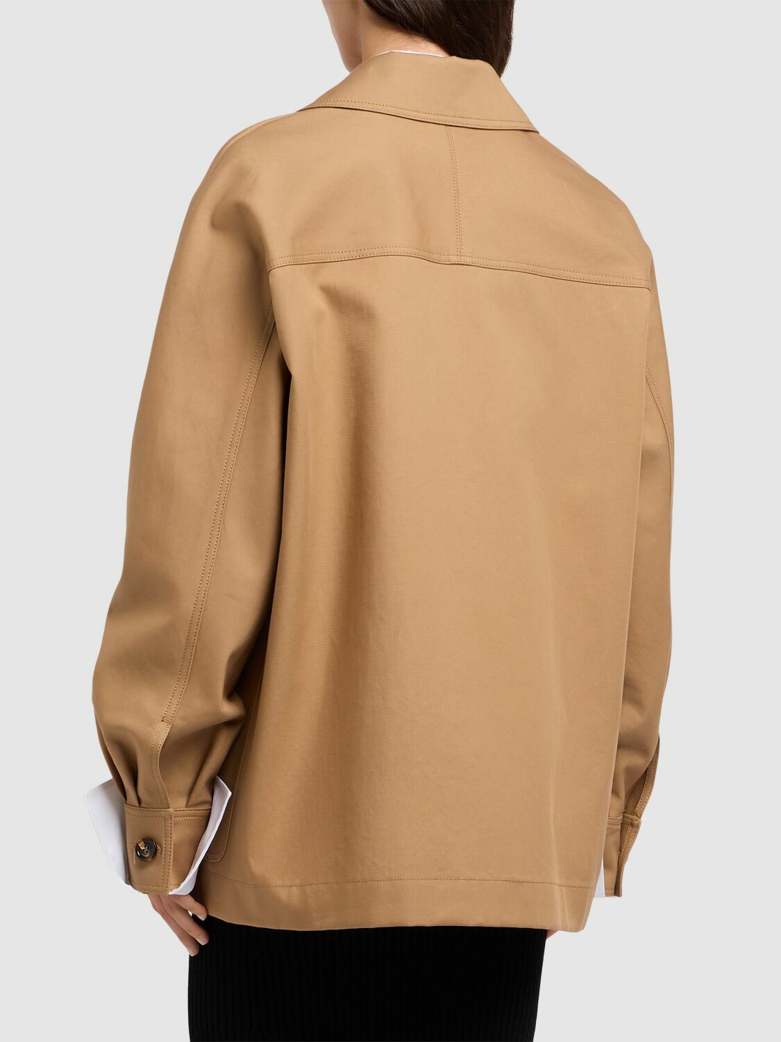 MAX MARA Moneta Gabardine Cotton Shirt Jacket Max Mara