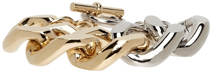 Photo: JW Anderson Silver & Gold Oversized Chain Bracelet