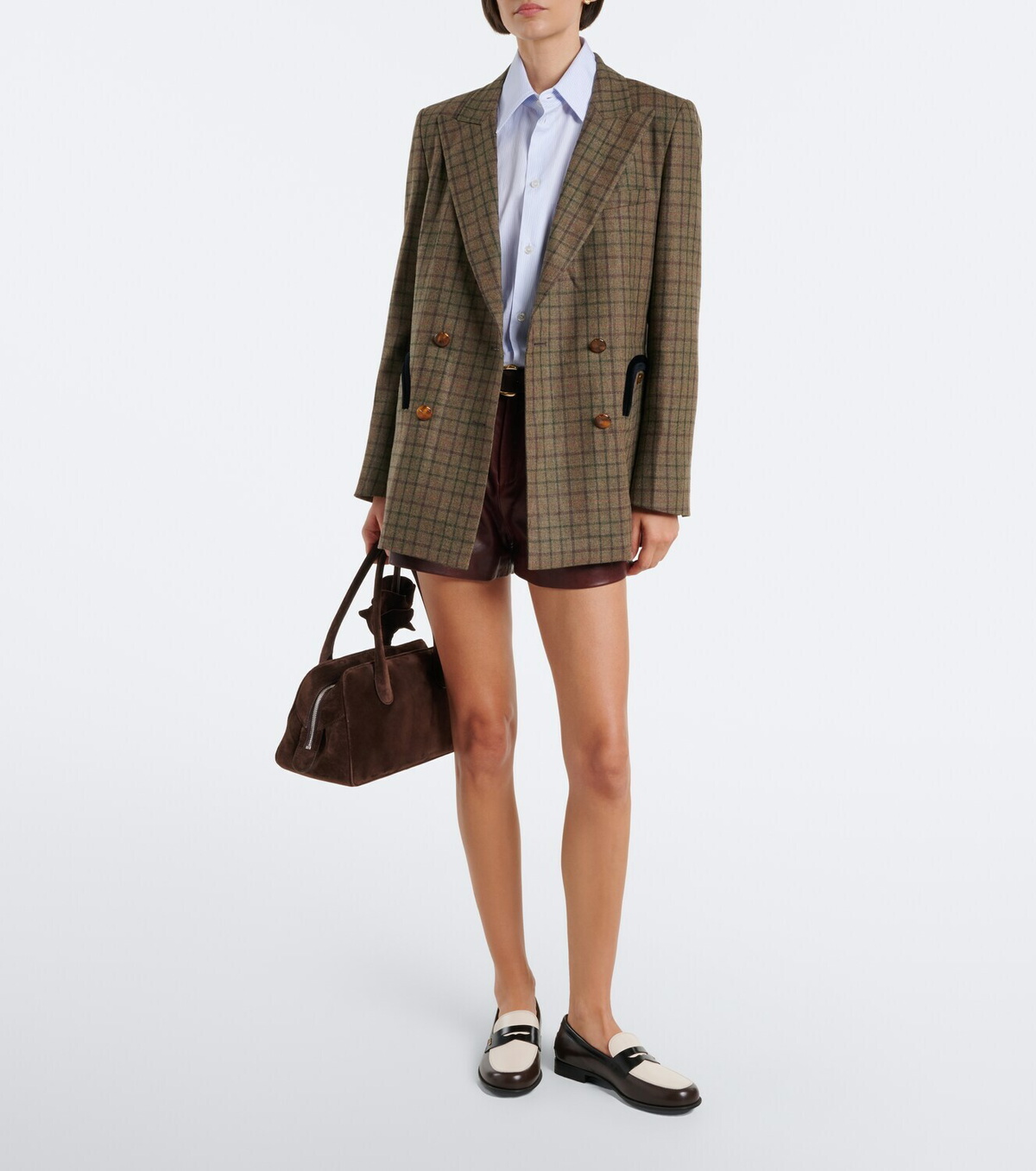 Blazé Milano Everyday checked wool and cashmere blazer