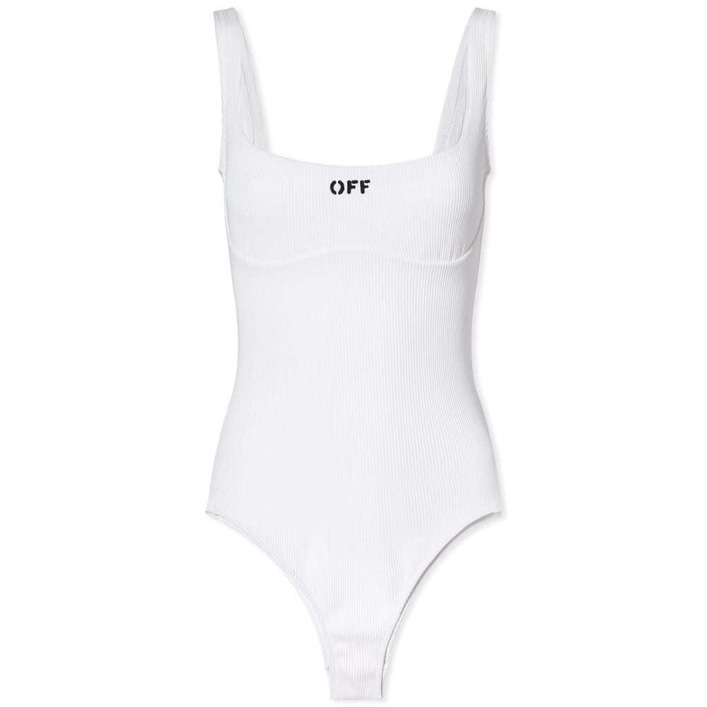 Off-White Logo Rib Swimsuit Off-White