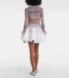 Susan Fang Printed sheer tulle top
