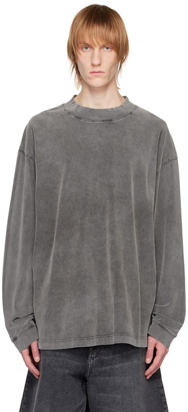 Photo: Acne Studios Black Crewneck Long Sleeve T-Shirt