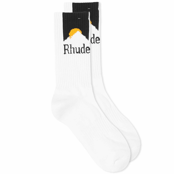 Photo: Rhude Men's Moonlight Sports Sock in White