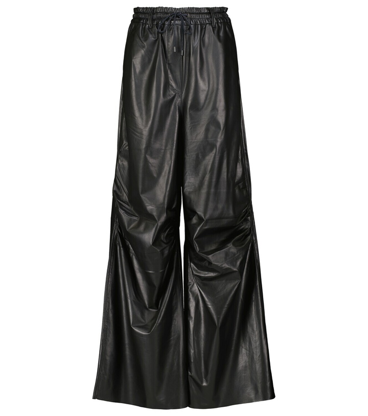 Photo: Petar Petrov Gines wide-leg leather sweatpants