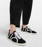 Toteme Leather-trimmed suede sneakers