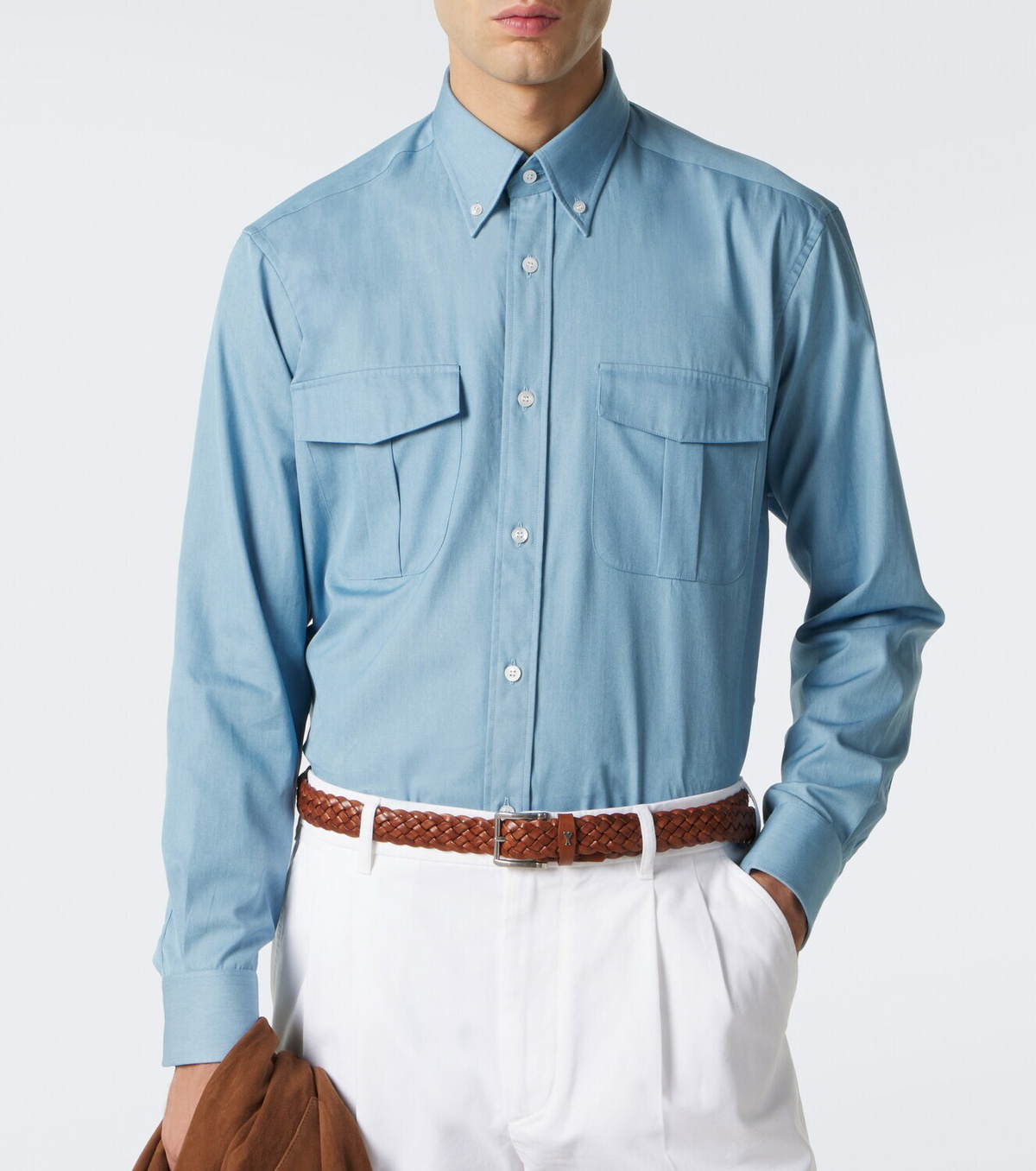 Charvet Cotton chambray shirt