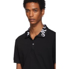 Alexander McQueen Black Embroidered Logo Polo