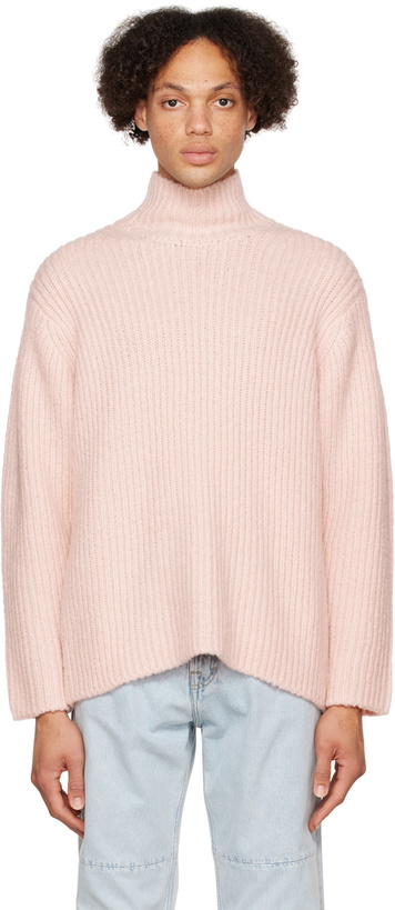 Photo: AURALEE Pink Brushed Turtleneck