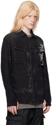Boris Bidjan Saberi Black Overshirt1.D Denim Jacket