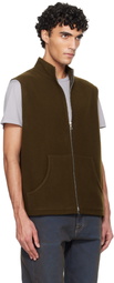 Rier Khaki Fleece Full Zip Vest