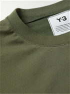 Y-3 - Logo-Appliquéd Stretch-Cotton Jersey T-Shirt - Green