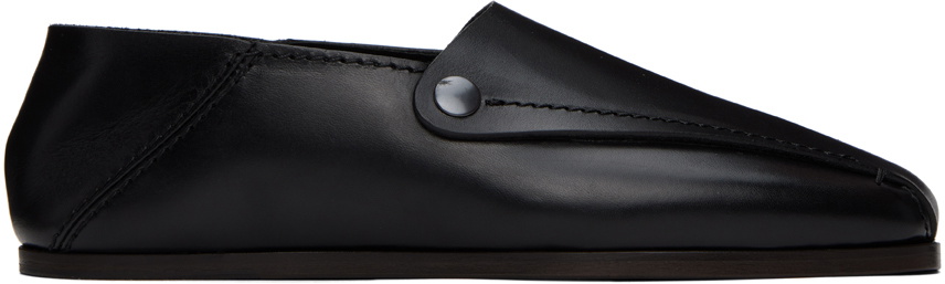 LEMAIRE Black Folded Mules Lemaire