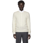 Ralph Lauren Purple Label Off-White Cashmere Cable-Knit Sweater