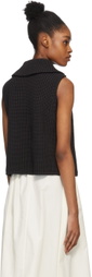 Deveaux New York Black Knit Aubrey Vest