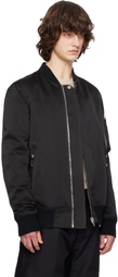 Rick Owens Black Temple Classic Flight Bomber Jacket