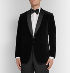 Richard James - Black Hyde Slim-Fit Faille-Trimmed Cotton-Velvet Tuxedo Jacket - Black