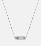 Messika Move 18kt white gold necklace with diamonds