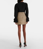 Alessandra Rich Lamé tweed miniskirt