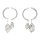 Lemaire Silver Blown-Glass Creole Earrings