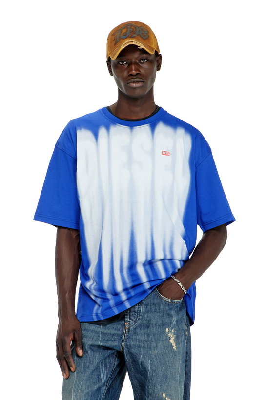 Photo: Diesel Cotton T-shirt with bold logo print - T-Shirts Mens in Multicolor