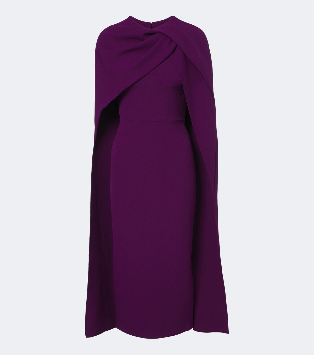Safiyaa Oria caped crêpe midi dress
