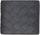 Bottega Veneta Gray Intrecciato Bi-Fold Wallet