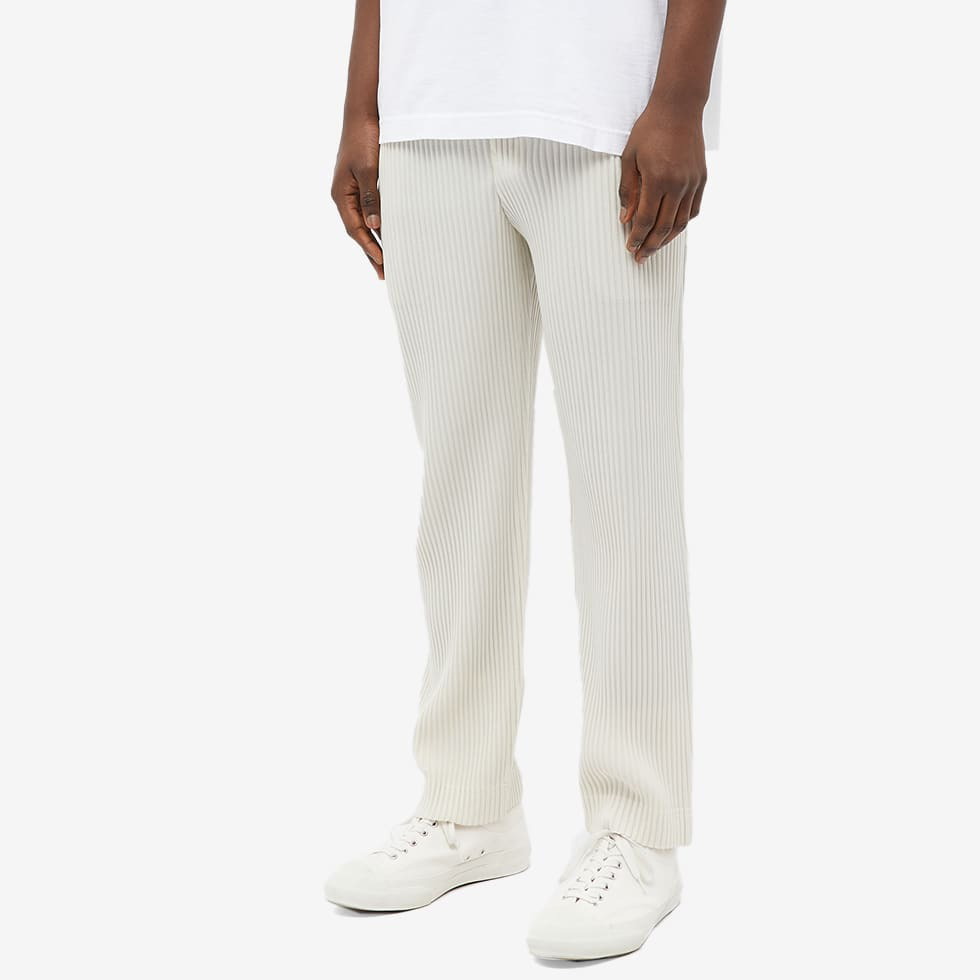 Homme Plissé Issey Miyake Men's JF195 Coloured Pleats Pant in Ivory Homme  Plisse Issey Miyake