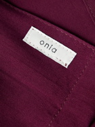 Onia - Vacation Camp-Collar Twill Shirt - Burgundy