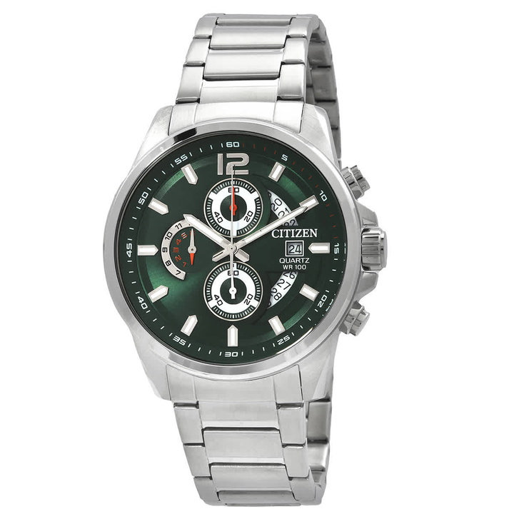 Photo: Citizen Chronograph Quartz Green Dial Watch AN3690-56X