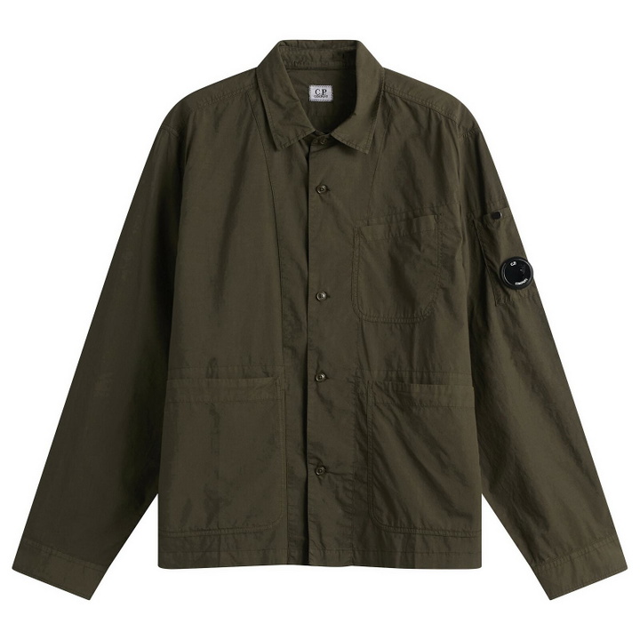Photo: C.P. Company Men's Popeline Lens Overshirt in Ivy Green