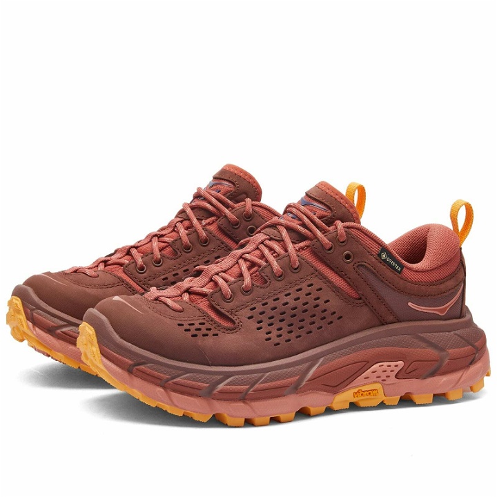 Photo: Hoka One One Tor Ultra Lo Sneakers in Spice/Hot Sauce