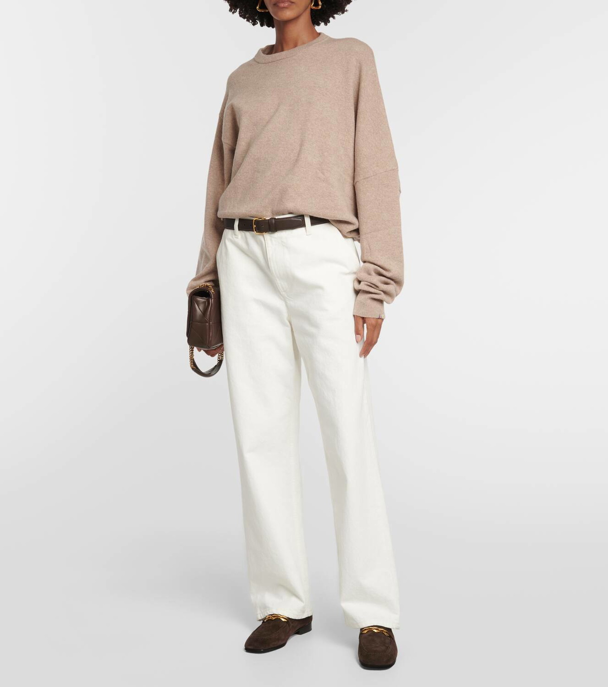 Extreme Cashmere N°288 Dia asymmetric cashmere-blend sweater